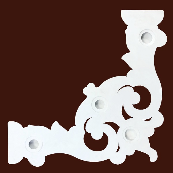 Мебельный угловой декор SY 0883 вид сзади