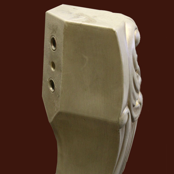 Монтажные отверстия для крепления мебельной опоры из пластика SY 1088.