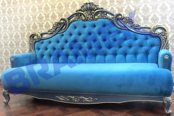 Декоративная розетка из ПВХ SY 0882 для мебели - пример использования. Декорирование дивана.