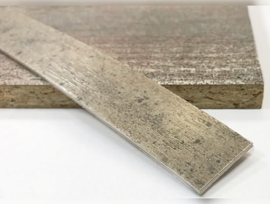 Кромочная лента ПВХ 0,4*19 мм BR145 с плитой ЛДСП 16 мм бетон пайн темный.