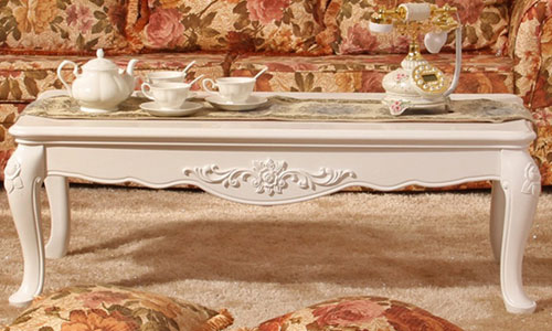 Декоративная опора из ABS-пластика SY 1335 для мебели - пример использования. Кофейный столик с декоративными ножками из пластика.