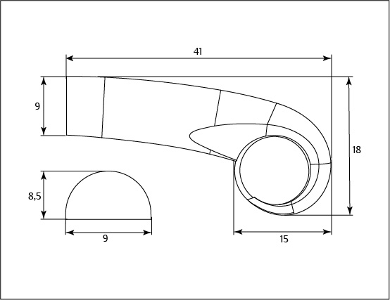 Декоративный элемент для мебели SY 11150-1 схематичное изображение с указанием размеров. Декоративный элемент для мебели SY 11150-1 схематичное изображение с указанием размеров.