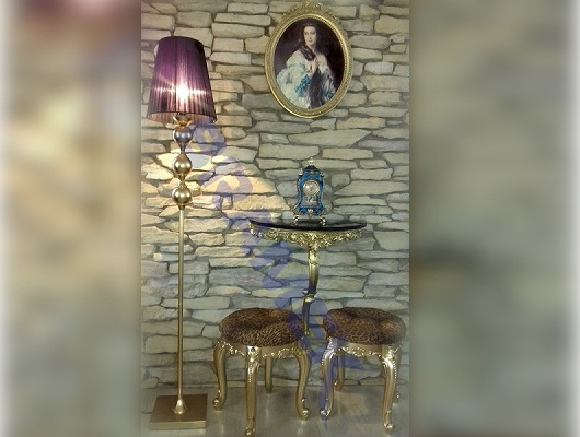 Металлизированное покрытие пуфиков из пластика SY 33004.