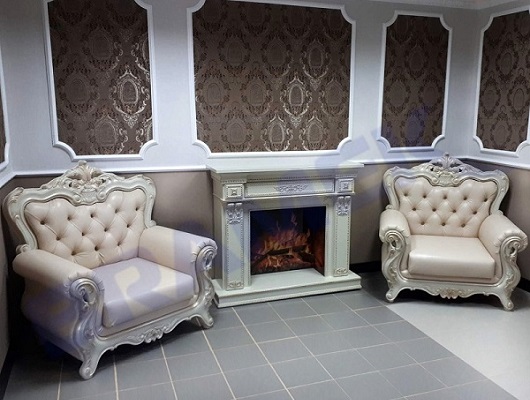 Декоративные накладки SF 001 для мягкой мебели - пример использования. Декорирование кресла.