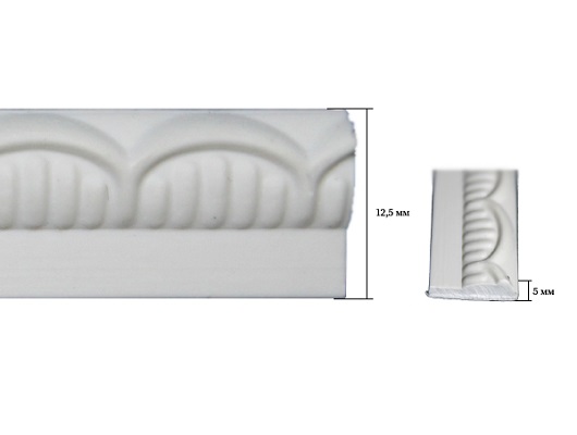 Декоративный гибкий молдинг для мебели SY 147 схематичное изображение с указанием размеров.