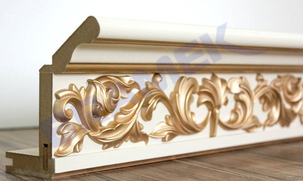 Декоративный орнамент SY 09127-1 на мебели - пример использования. Декорирование мебельного карниза.