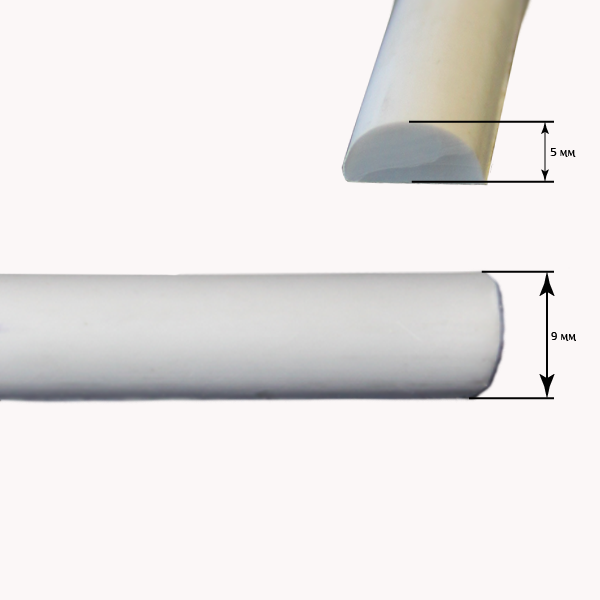 Декоративный гибкий молдинг для мебели SY 8 схематичное изображение с указанием размеров.
