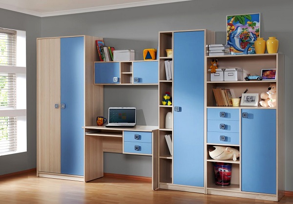 Мебель с кромкой пвх 1,8*19 мм BR772-911 - пример использования. Цвет синий.