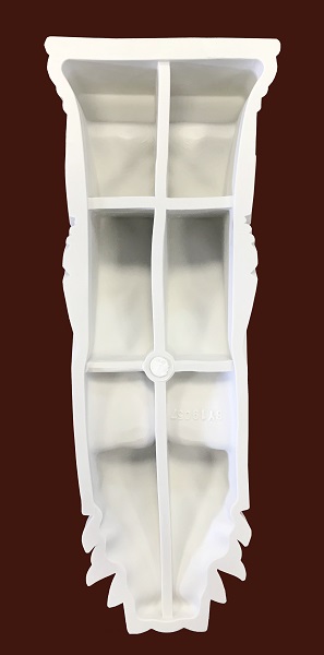 Декоративная капитель из пластика SY 19057 вид сзади.