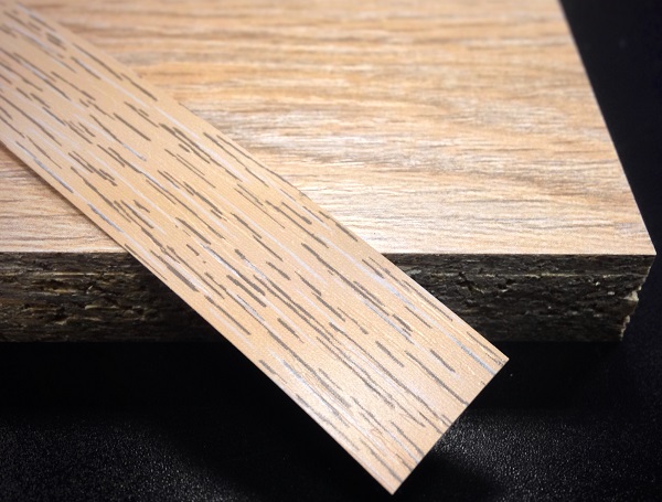 Кромочная лента ПВХ 0,4*19 мм PV1708 с плитой ЛДСП 16 мм дуб французский.