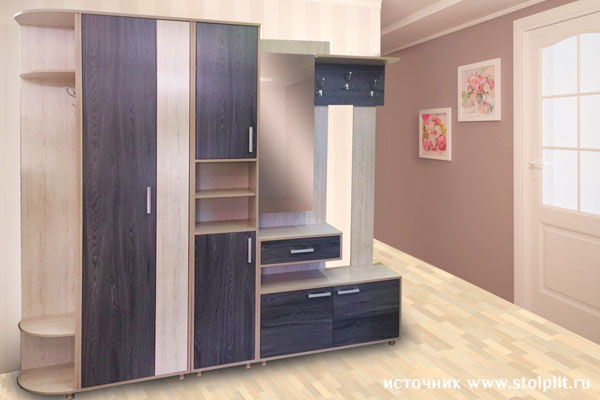 Мебель с кромкой пвх 1*19 мм BR455 - пример использования. Цвет черный ясень.