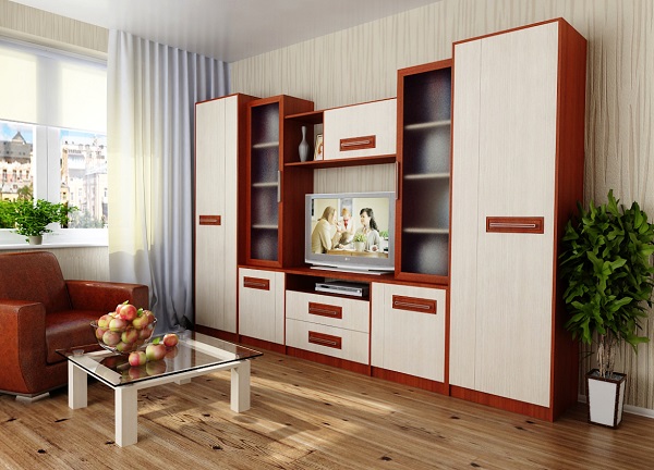 Мебель с кромкой пвх 0,4*19 мм PV4966 - пример использования. Цвет яблоня светлая.