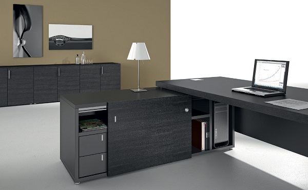 Мебель с кромкой пвх 0,4*19 мм PV1350 - пример использования. Цвет титан.