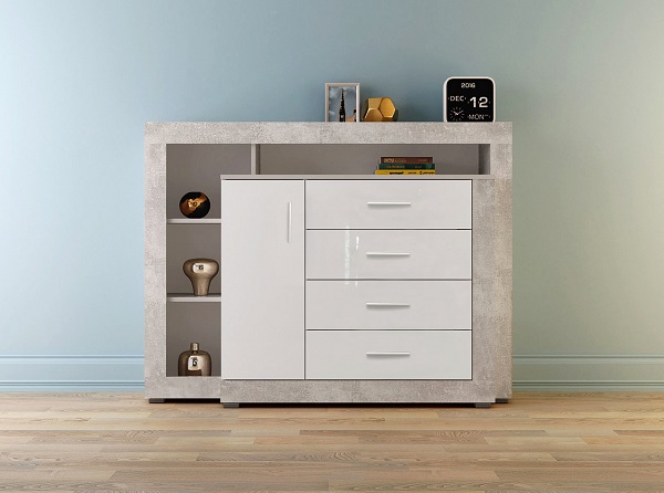 Мебель с кромкой пвх 1,8*22 мм BR104 - пример использования. Цвет ателье светлый.