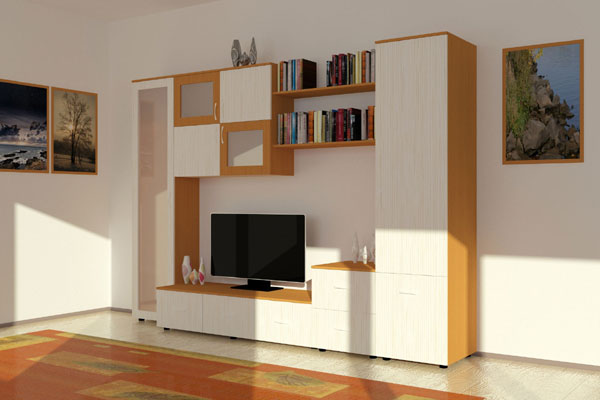 Мебель с кромкой пвх 2*19 мм BR305 - пример использования. Цвет бук бавария.