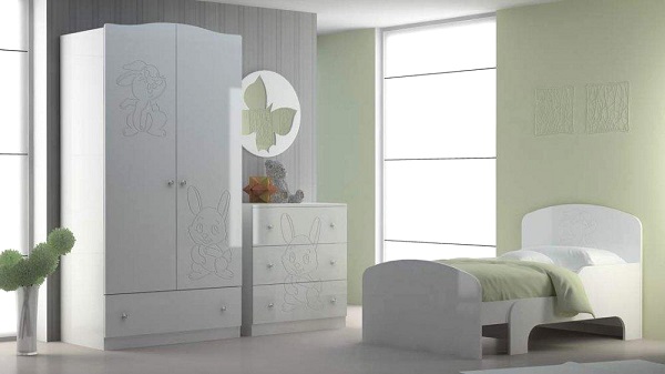 Мебель с кромкой пвх 0,4*19 мм PV2250-911 - пример использования. Цвет белый шагрень.