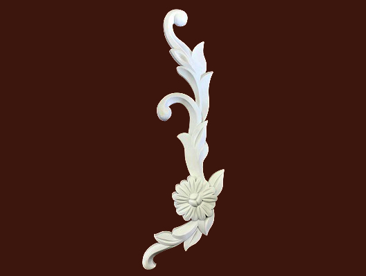 Декоративный вертикальный элемент SY 0950-2 из гибкого ПВХ для фасадов и мебели различного назначения.