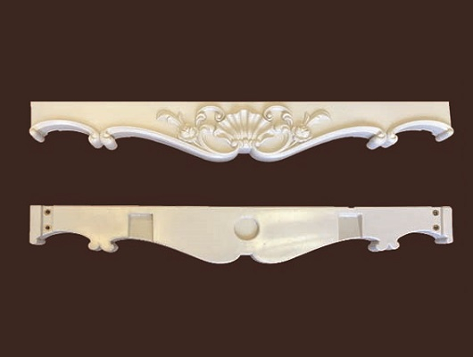 Боковые стенки царги банкетки из пластика SY 33012.