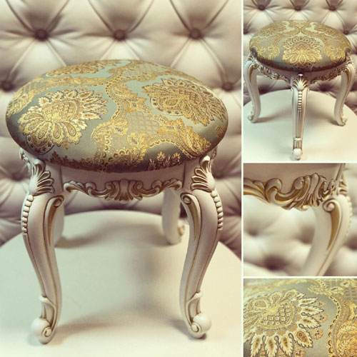 Пуфик в классическом стиле SY 33004 из пластика.