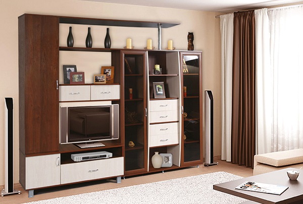 Мебель с кромкой пвх 1,8*43 мм BR401 - пример использования. Цвет орех пегасо.