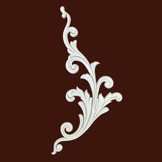 Угловой декоративный элемент SY 15122-2 для фасадов и мебели различного назначения.