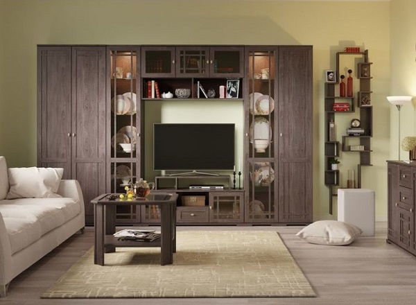 Мебель с кромкой пвх 0,4*19 мм PV453 - пример использования. Цвет ясень анкор темный.