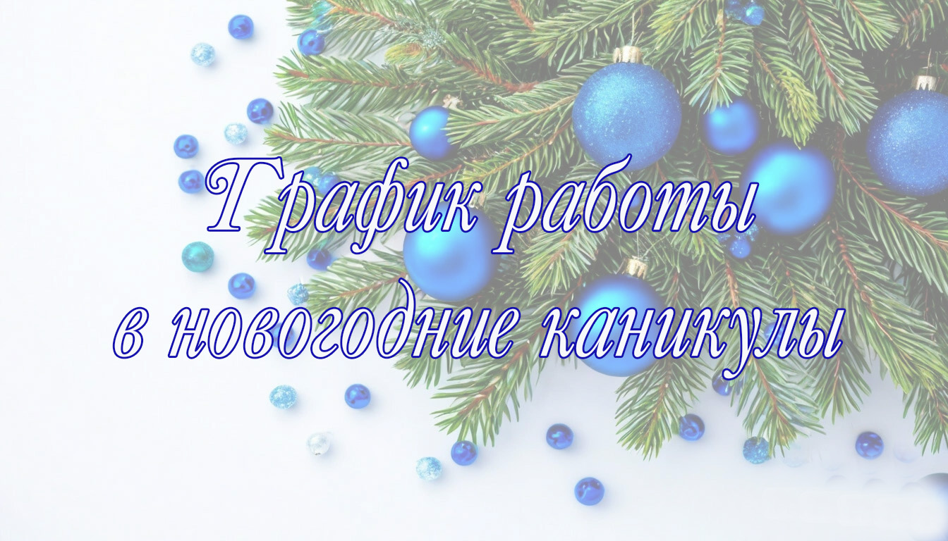 График работы в новогодние каникулы 2024-2025 г