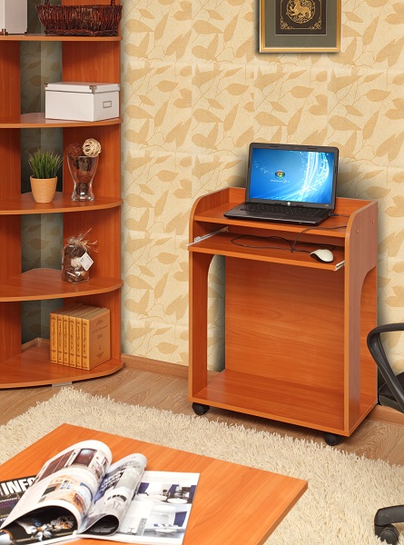 Мебель с накладным кантом пвх U16 BK57A15 - пример использования. Цвет вишня оксфорд.