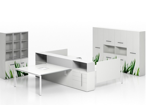 Мебель с кромкой пвх 0,4*28 мм CL111A - пример использования. Цвет белый.