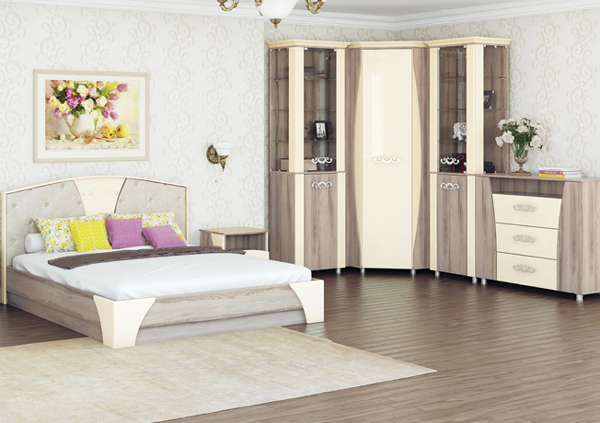 Мебель с кромкой пвх 1,8*35 мм BR605 - пример использования. Цвет дезира светлая.