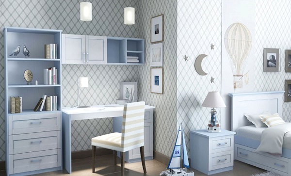 Мебель с кромкой пвх 0,4*19 мм BR771-911 - пример использования. Цвт капри синий.