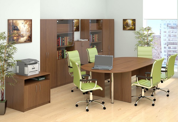 Мебель с кромкой пвх 1*19 мм BR400 - пример использования. Цвет орех гварнери.