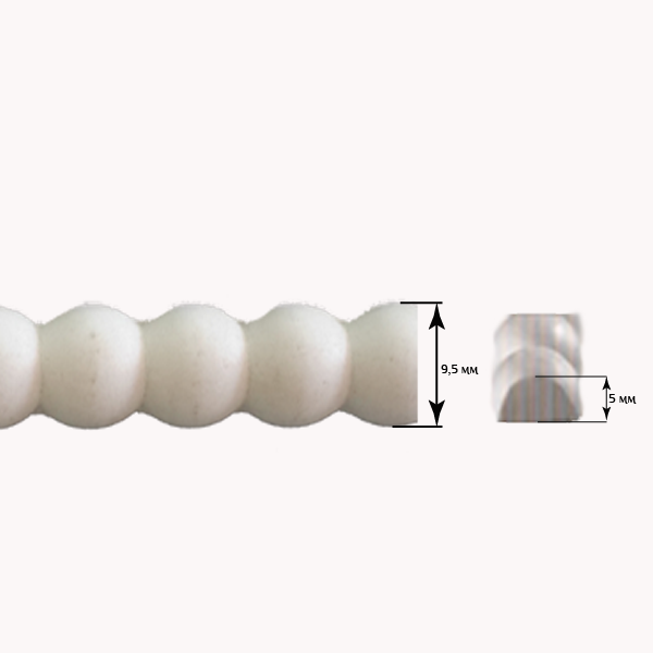 Декоративный гибкий молдинг для мебели SY 50 схематичное изображение с указанием размеров.