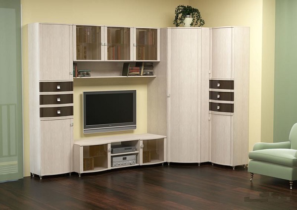 Мебель с кромкой пвх 1*25 мм BR200 - пример использования. Цвет дуб молочный.