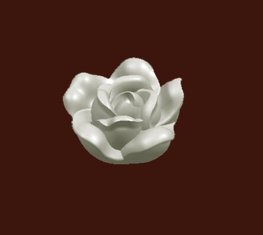 Декоративная мебельная ручка-розочка SY 12176 из ABS-пластика.