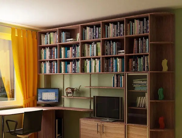 Мебель с кромкой пвх 1,8*25 мм BR551 - пример использования. Цвет эбони темный.