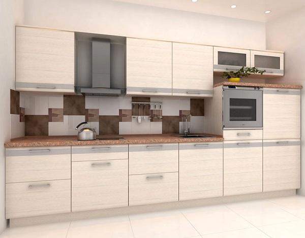 Мебель с кромкой пвх 0,4*19 мм PV4120 - пример использования. Цвет дуб молочный.