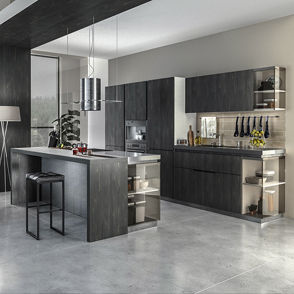 Мебель с кромкой пвх 0,4*28 мм PV256 - пример использования. Цвет джара мистери.