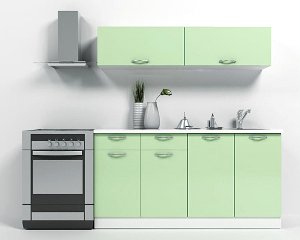 Мебель с кромкой пвх 0,4*19 мм PV310 - пример использования. Цвет фисташковый.