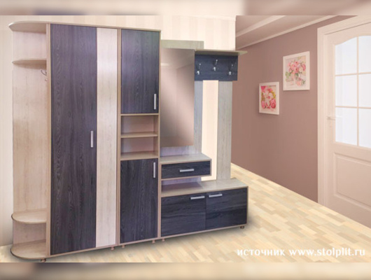 Мебель с кромкой пвх 0,4*19 мм BR455 - пример использования. Цвет черный ясень.