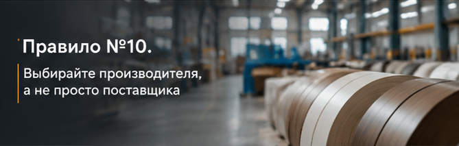 Выбирайте производителя, а не просто поставщика
