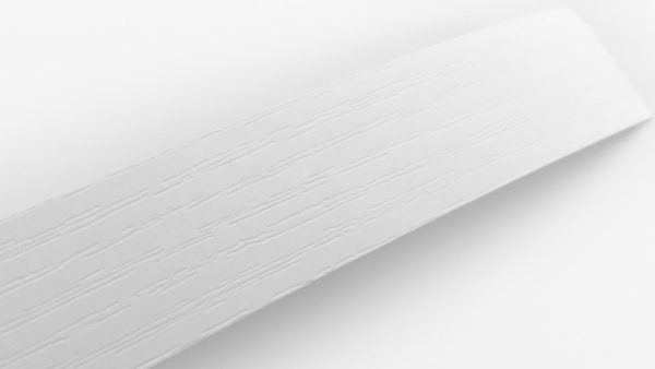 Лента кромочная 0,4*19 мм ПВХ PV2250-Q белая c тиснением поры дерева.