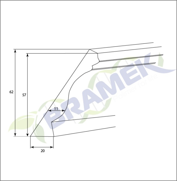 карниз для шкафов чертеж с размерами 