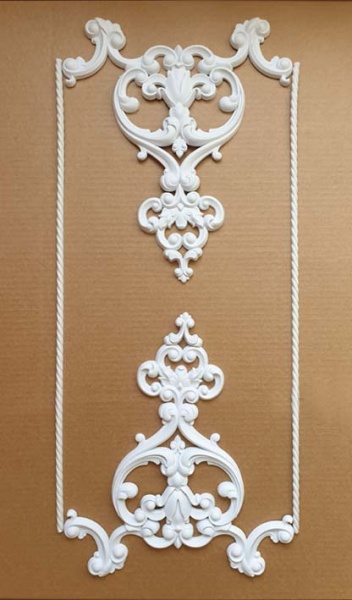 Сочетание декора для дверей SY 16006 с мебельный молдингом пвх.