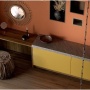 Кромочная лента ПВХ 0,4*19 мм BR724 с плитой ЛДСП 16 мм тоффи.