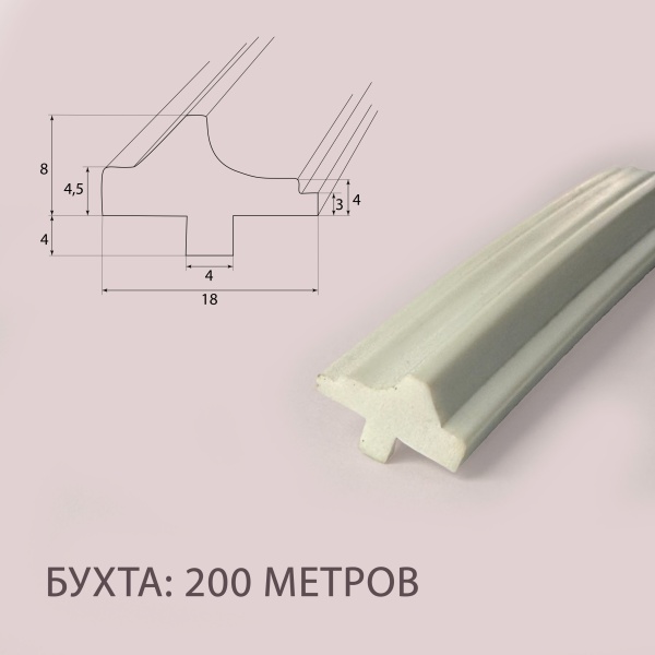 молдинг врезной 128 схема с размерами 