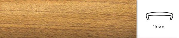Накладной профиль из гибкого ПВХ U16 BK7303 ольха желтая.