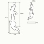Мебельный вертикальный декор SY 0950-1 вид сзади.