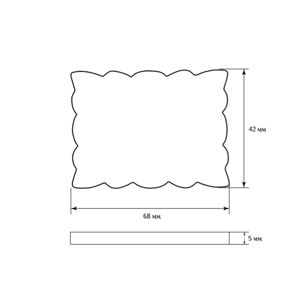 Мебельная розетка SY 0521-1 схематичное изображение с указанием размеров.
