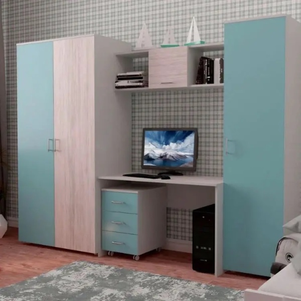 Кромка пвх 1*35 мм BR782 альби полуночно-синий на мебели.